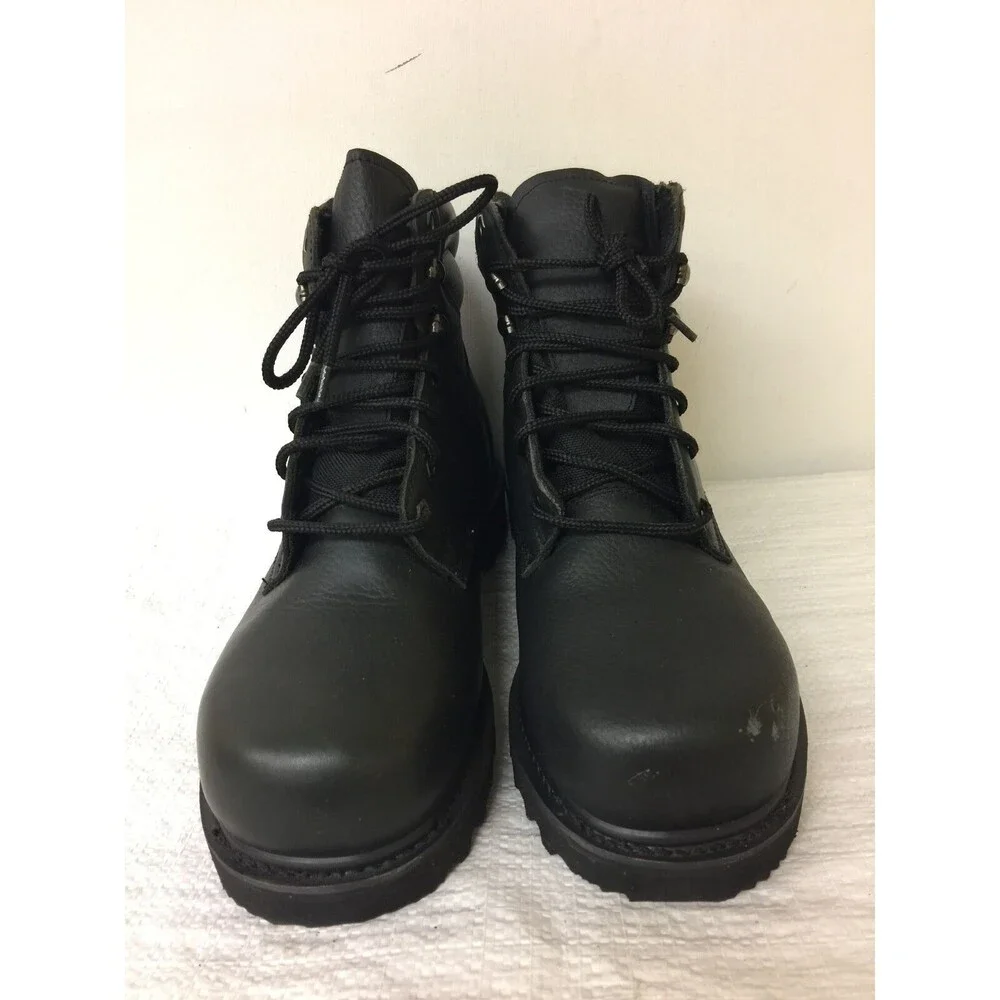 Wear guard Size 10.5 XW Men Black Leather Oil Resistant SteelToe Work Boot